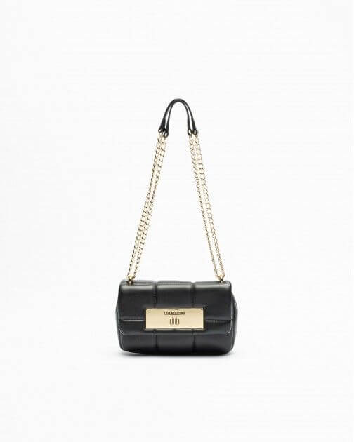 LOVE MOSCHINO CROSSBODY BAG BLACK QUILTED