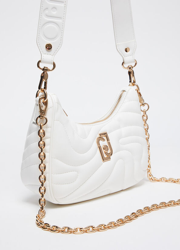 Liu Jo quilted crossbody bag off white